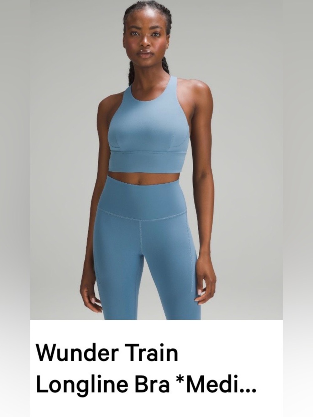 Lululemon Wunder Train Longline Bra *Medium Support, C/D Cup
Utility Blue
